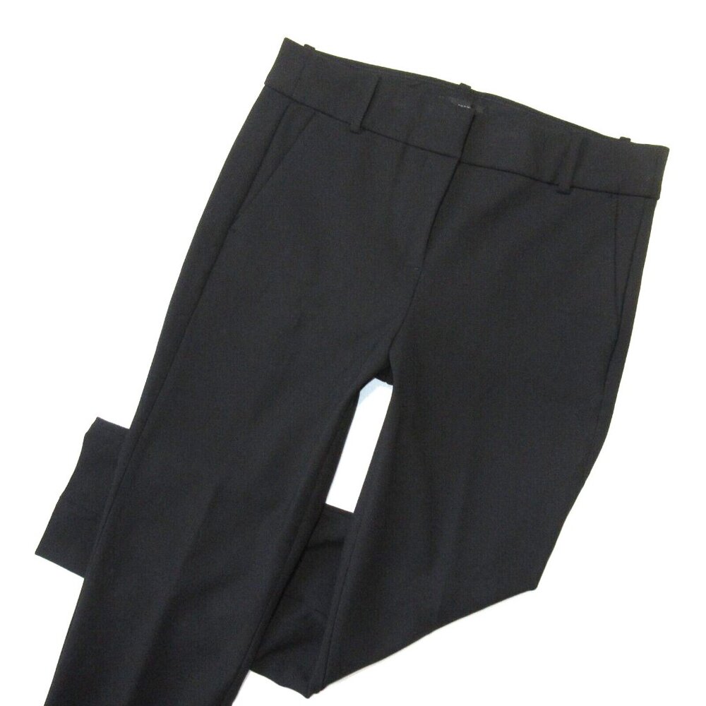 NWT J.Crew Slim Crop Cameron in Black Four Season Stretch Ankle Crop Pants 0 - Picture 2 of 4
